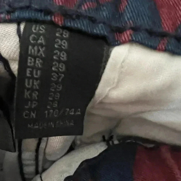 - 21MEN JOGGER PANTS MENS BURGUNDY AND NAVY POCKETS DRAWSTRING CASUAL SIZE… - Picture 7 of 9